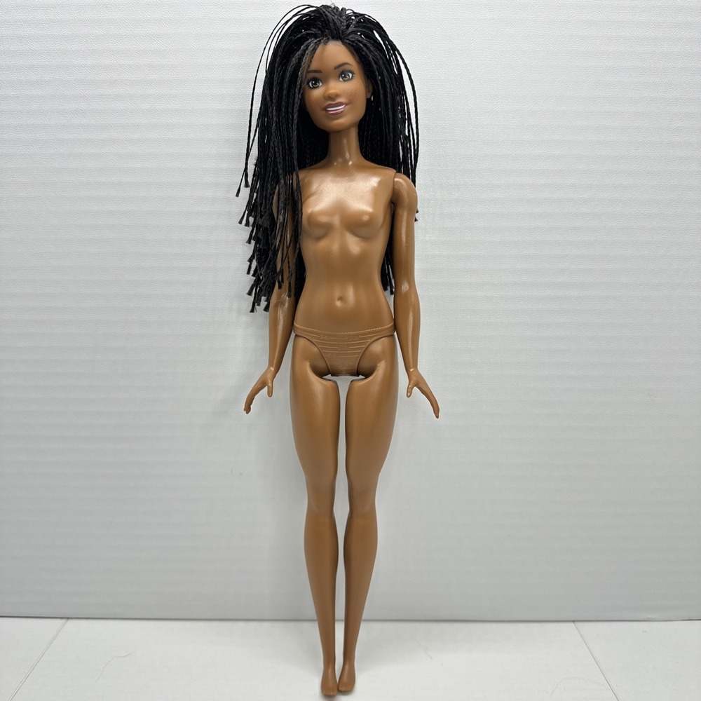 Barbie Doll Brooklyn Roberts AA Long Braided Hair Big City Nude OOAK EUC